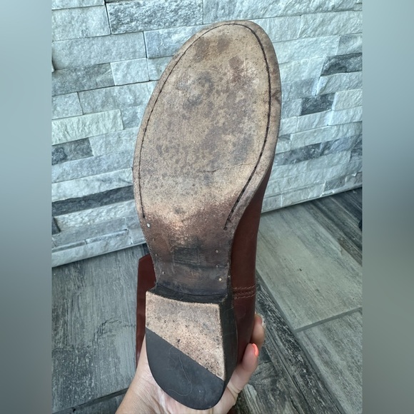 Frye Melissa Button Tall Leather Boot Cognac Western Equestrian Riding Sz8.5 B - Picture 11 of 17